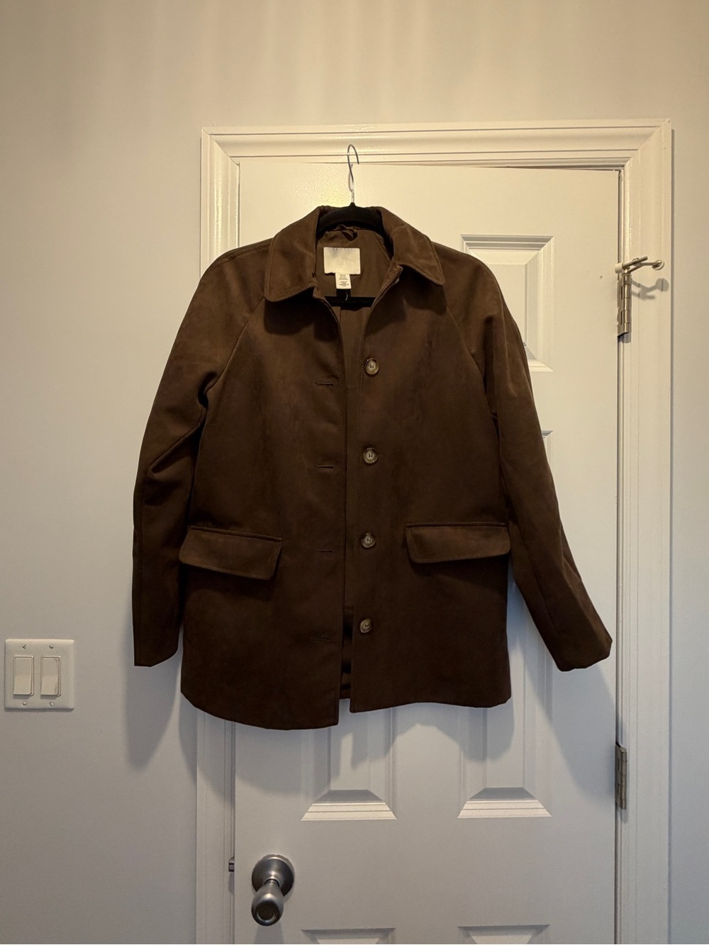 H&M Brown Suede Coat jacket blazer
